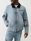 True Religion Men's Playboy X  Big T Denim Workwear Jacket In Blue