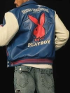 True Religion Men's Playboy X  Bomber Varsity Jacket In Blue