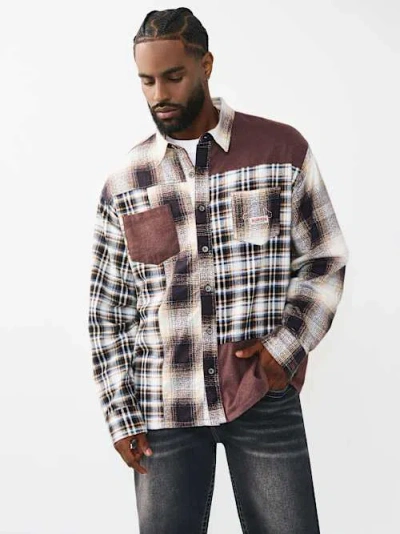 True Religion Men's Printed Long Sleeve Flannel Shirt In Multi