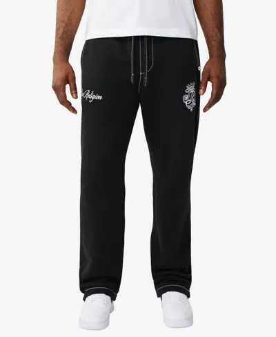 True Religion Crest Big T Sweatpants In Black