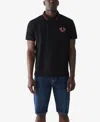 True Religion Short Sleeve Jv7 Polo T Shirt Black In Jet Black