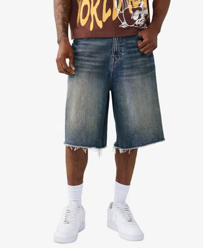 True Religion Men's Regular-fit Hem Shorts In Blue