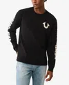 True Religion Long Sleeved Tr Logo Sweater In Black