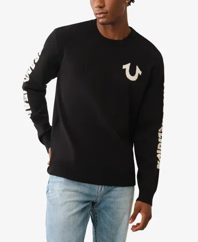 TRUE RELIGION MEN'S RELAXED LOGO SWEATER