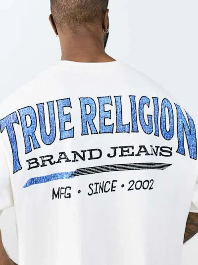True Religion Men's Retro Logo Oversized T-shirt In White