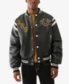 True Religion Men's Retro Varsity Long Sleeve Jacket In Green