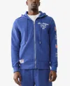 True Religion French Terry Zip Hoodie In Blue