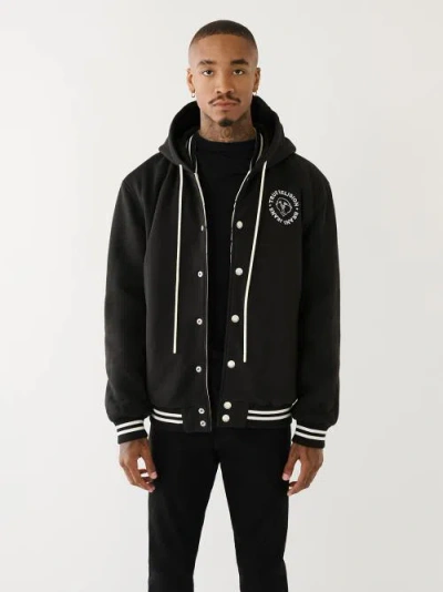 True Religion Men's Reversible  Bomber Jacket In Black