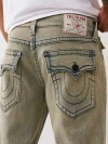 True Religion Men's Ricky Acid Wash Straight Jean 34" In Green