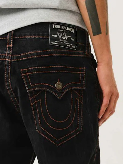 True Religion Men's Ricky Big T Flap Straight Jean In Black
