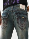 True Religion Ricky Super T Straight Leg Jeans In Blue
