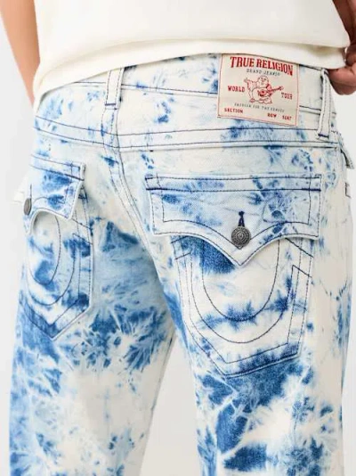 True Religion Men's Ricky Flap Straight Jean 34" In Blue
