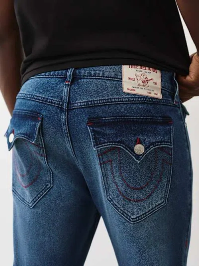 True Religion Men's Ricky Flap Straight Jean In Blue