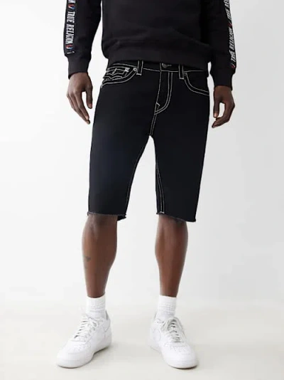 TRUE RELIGION MEN'S RICKY FRAYED DENIM SHORT