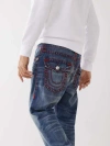 True Religion Men's Ricky Red Stitch Super T Jean In Blue