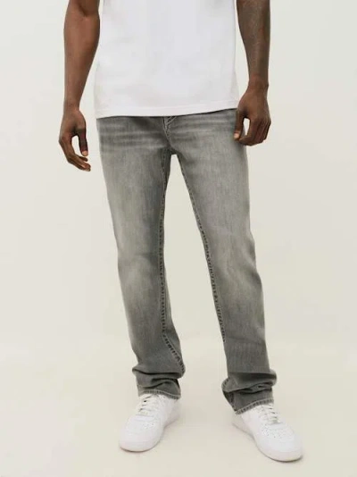 True Religion Men's Ricky Single Needle Straight Jean In Gray
