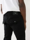 True Religion Men's Ricky Straight Jean 32" In Black