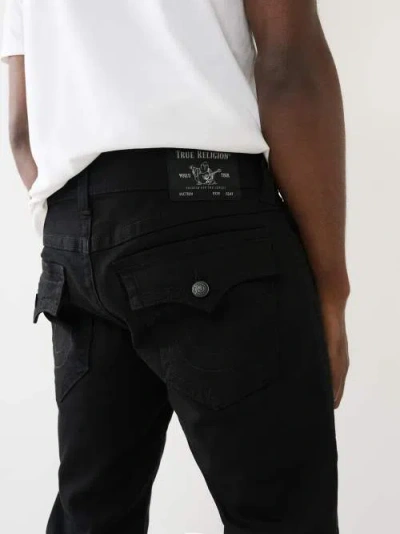 True Religion Men's Ricky Straight Jean 32" In Black
