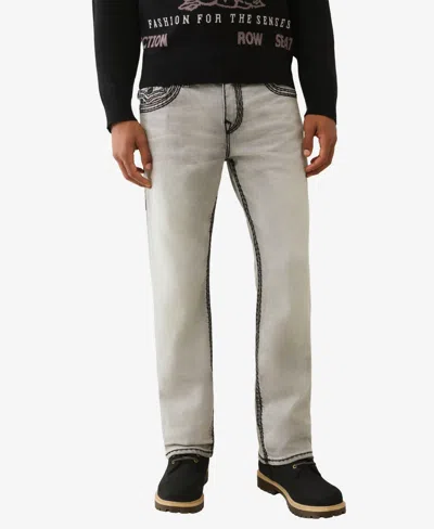 True Religion Men's Ricky Straight Super Qt Flap Jeans In Neutral