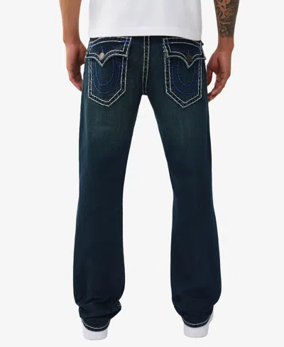 True Religion Men's Ricky Straight Super T Flap Jeans In Blue