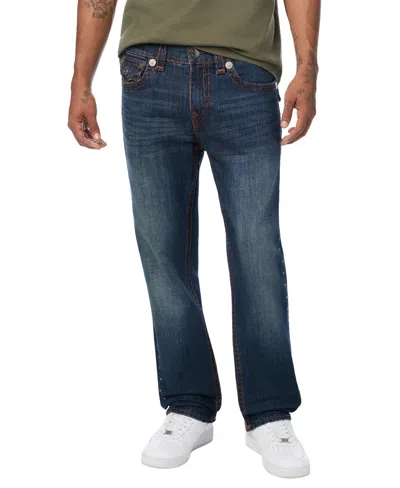 True Religion Men's Ricky Studded Straight-leg Flap-pocket Jeans In Chapel Dust Dark Wash