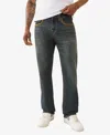 True Religion Ricky Super Flatlock Straight Fit Jeans In Greenland In Blue