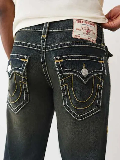 True Religion Men's Ricky Super T Flap Jean 32" In Blue