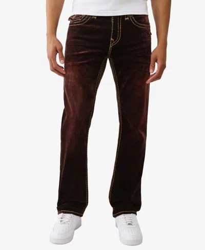 True Religion Men's Ricky Super-t Flap Straight-fit Jeans In Burgundy