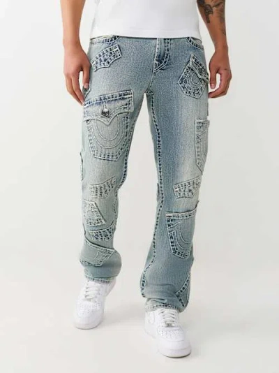 True Religion Men's Ricky Super T Multi-pocket Straight Jean 34" In Blue
