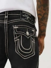 True Religion Men's Ricky Super T Rope Stitch Straight Jean In Black