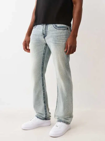 True Religion Men's Ricky Super T Straight Jean 34" In Blue