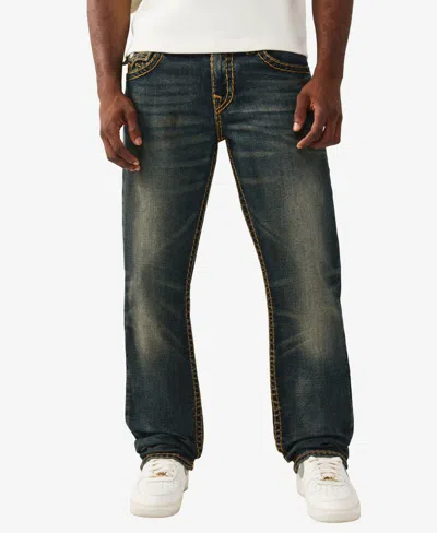 True Religion Men's Ricky Super T-straight Flap Jeans In Blue
