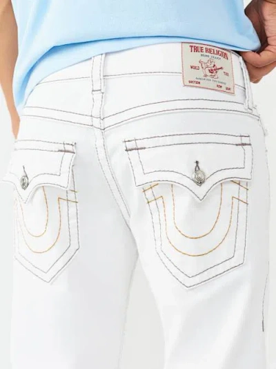 True Religion Men's Rocco Big T Flap Skinny Jean 32" In White