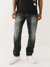 True Religion Rocco Super T No Flap Quadruple Logo Jeans In Black