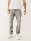 True Religion Men's Rocco Stacked Frayed Skinny Jean In Gray