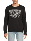True Religion Men's Rocking Buddha Logo Sweatshirt In Jet Black