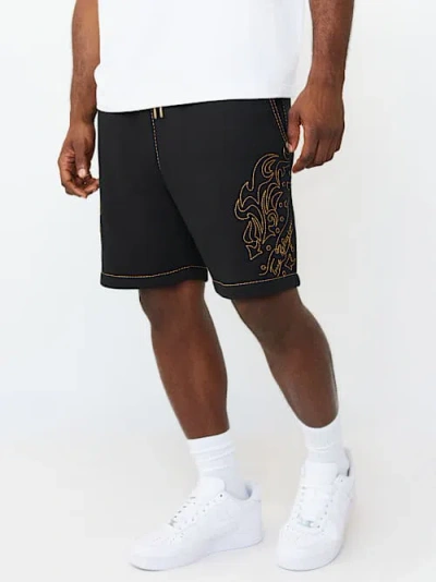 True Religion Men's Rodeo Big T Sweatshort In Black