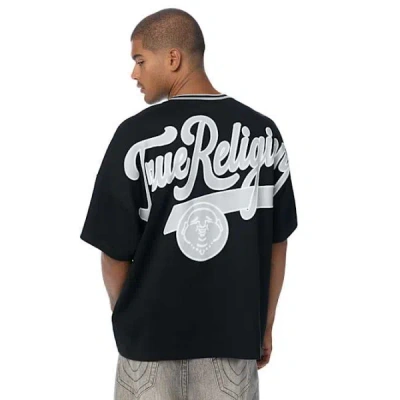 True Religion Men's Script Heavyweight Oversized T-shirt In Black