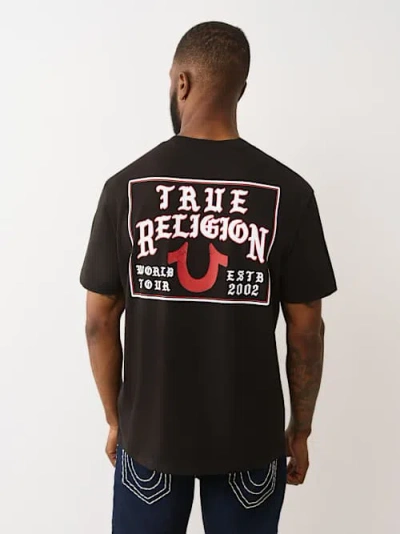 True Religion Men's Script Logo T-shirt In Black