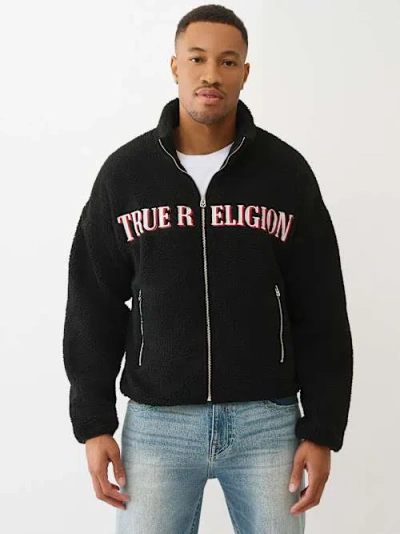 True Religion Men's Sherpa Logo Jacket In Black