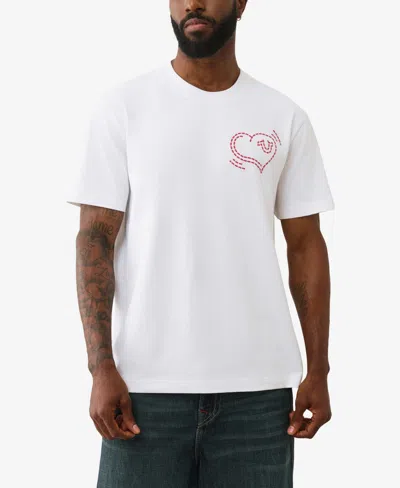 True Religion Men's Short-sleeve Crewneck T-shirt In White