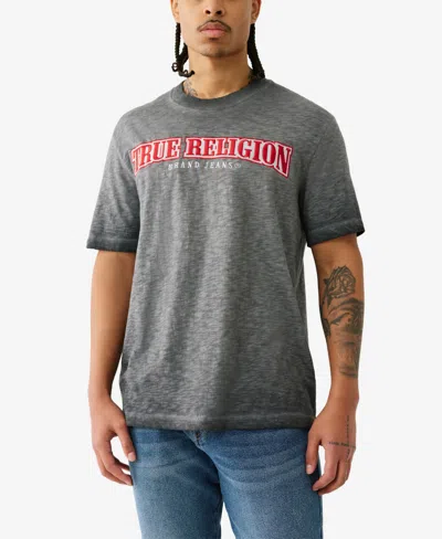 TRUE RELIGION MEN'S SHORT SLEEVE EMBRO ARCH LOGO T-SHIRT