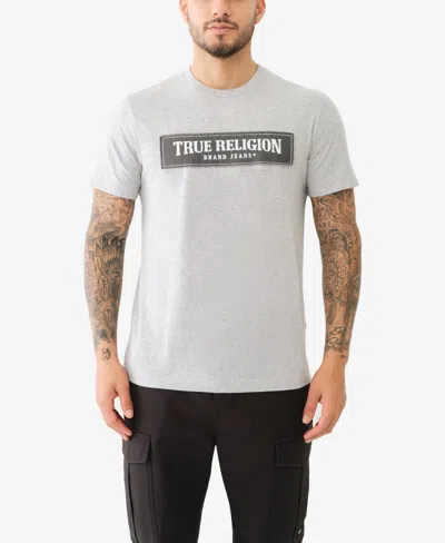 True Religion Men's Short Sleeve Frayed Arch Tee In Grey