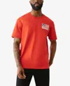True Religion Men's Short Sleeve Horseshoe Flag T-shirt In Orange