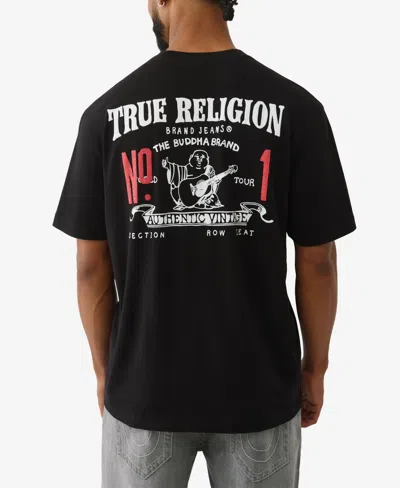 True Religion Men's Short-sleeve Horseshoe Logo T-shirt In Black