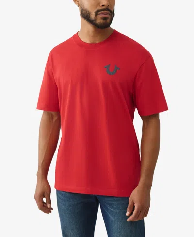 True Religion Men's Short-sleeve Horseshoe Logo T-shirt In Red
