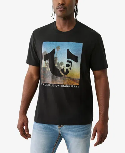 TRUE RELIGION MEN'S SHORT SLEEVE REGISTERED BEACH T-SHIRT