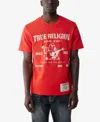 True Religion World Tour Graphic Heavyweight Tee In Flame Scarlet