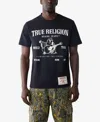 True Religion World Tour Graphic Heavyweight Tee In Jet Black