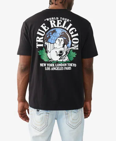 True Religion Men's Short-sleeve Crewneck T-shirt In Black